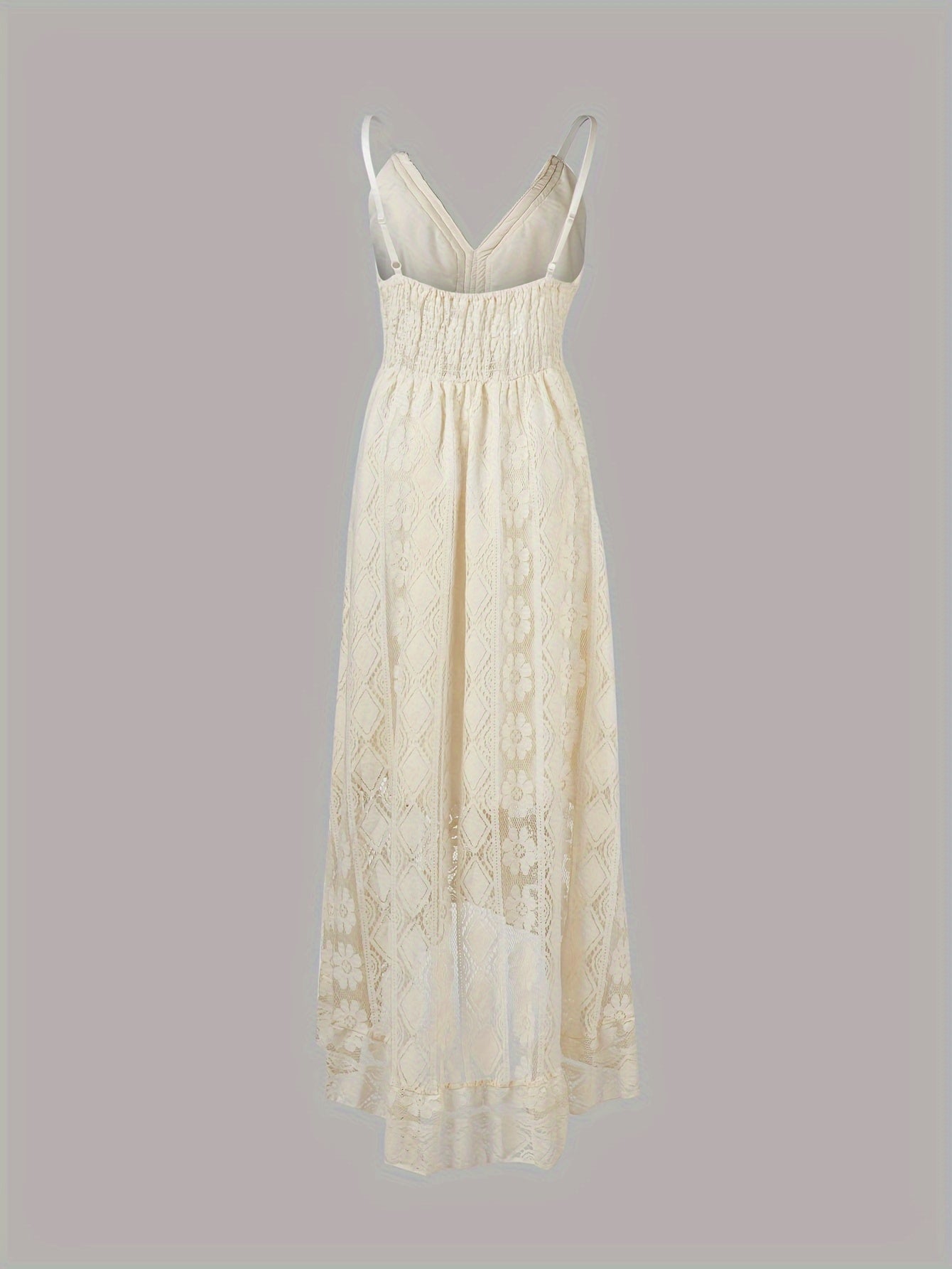 V-Neck Lace Hem Sundress