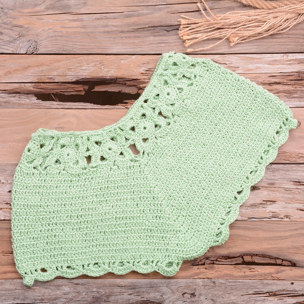 Mid Waist Crochet Bikini Bohemia Style