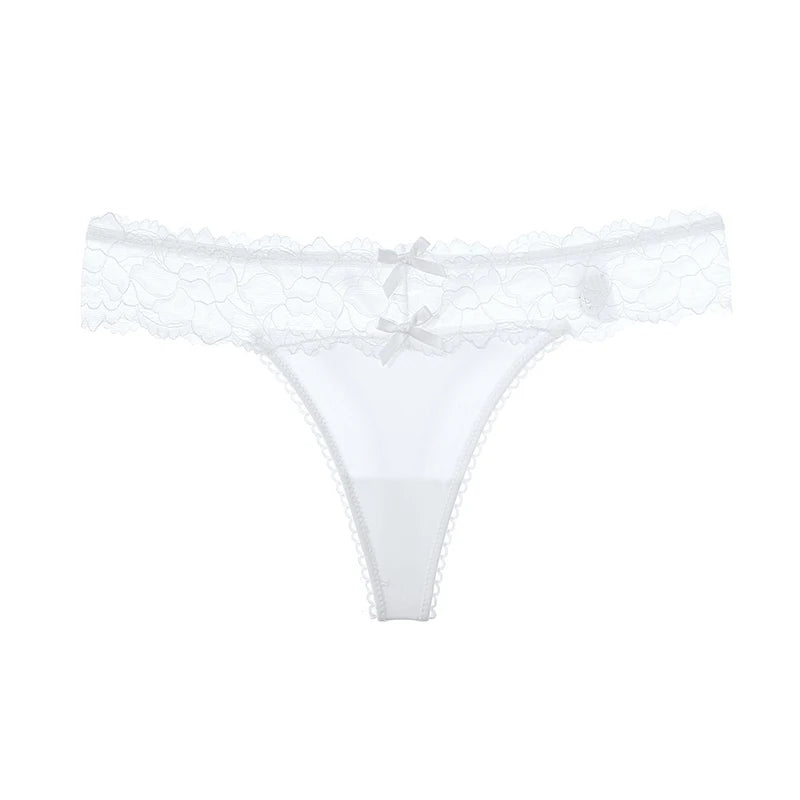 Women Sexy Lace Panties Low-Waist Briefs Thong Female Underwear G String Breathable Lingerie Temptation Embroidery Intimates