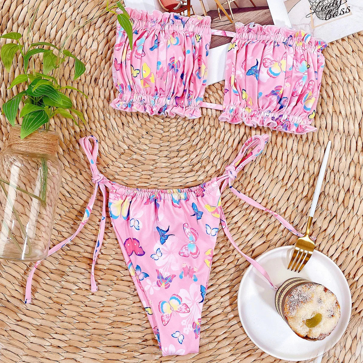 Girl from Rio Pleated Bandeau Bikini