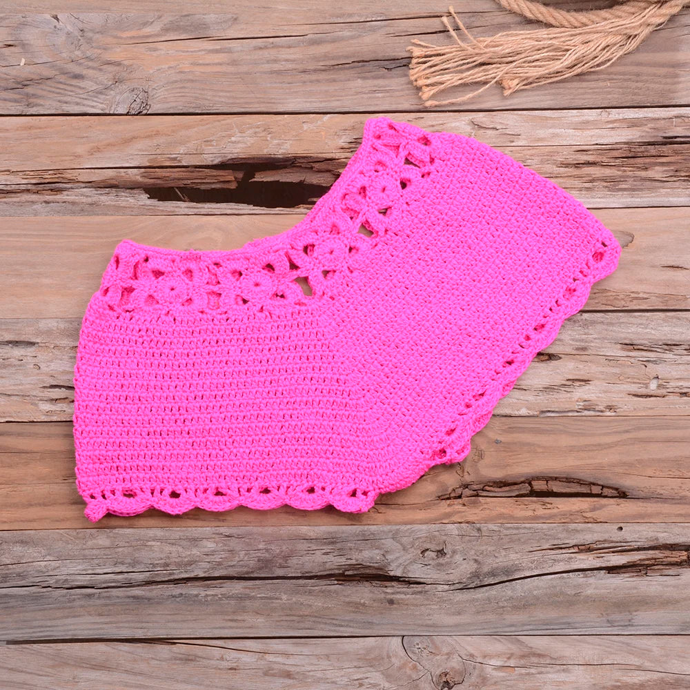 Mid Waist Crochet Bikini Bohemia Style