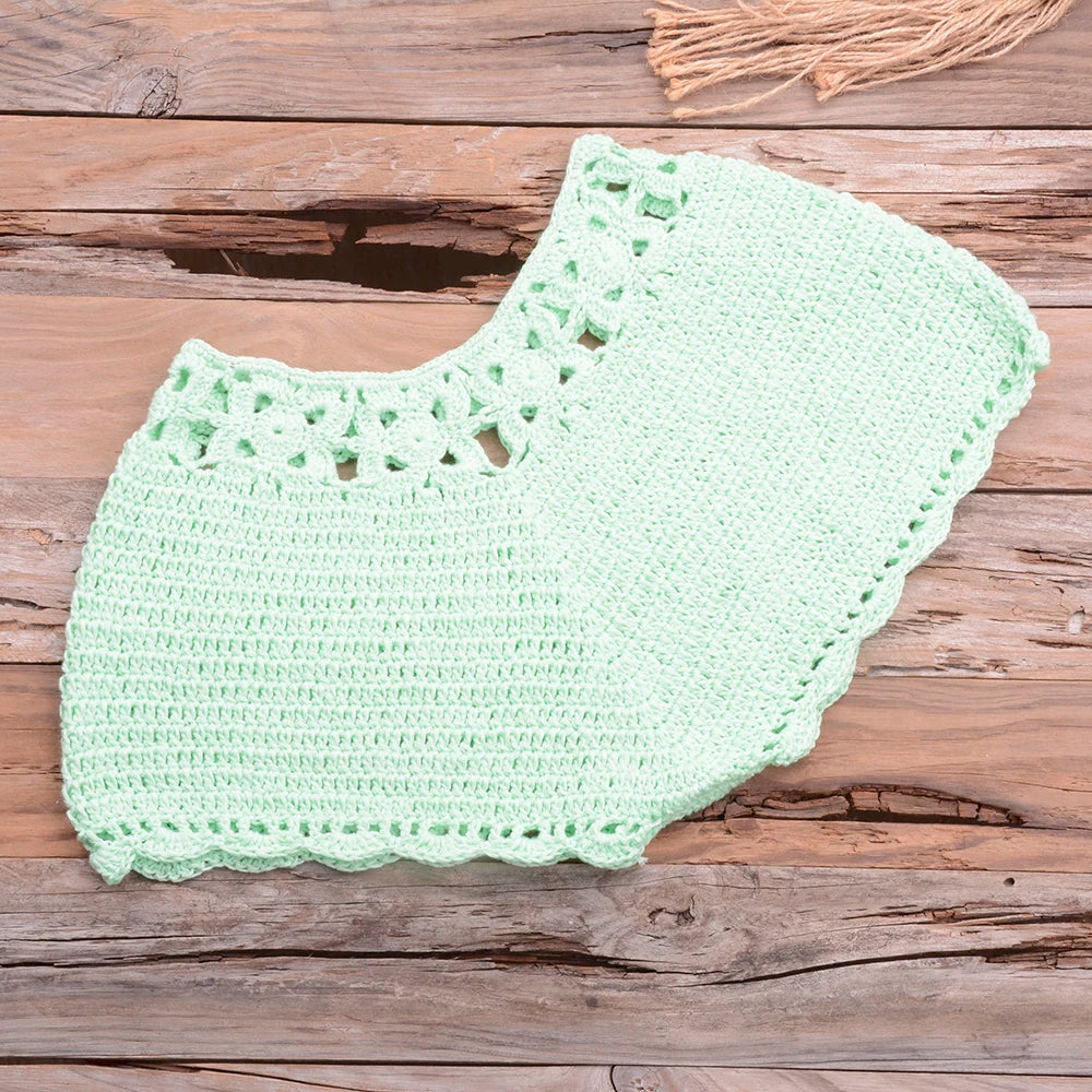 Mid Waist Crochet Bikini Bohemia Style