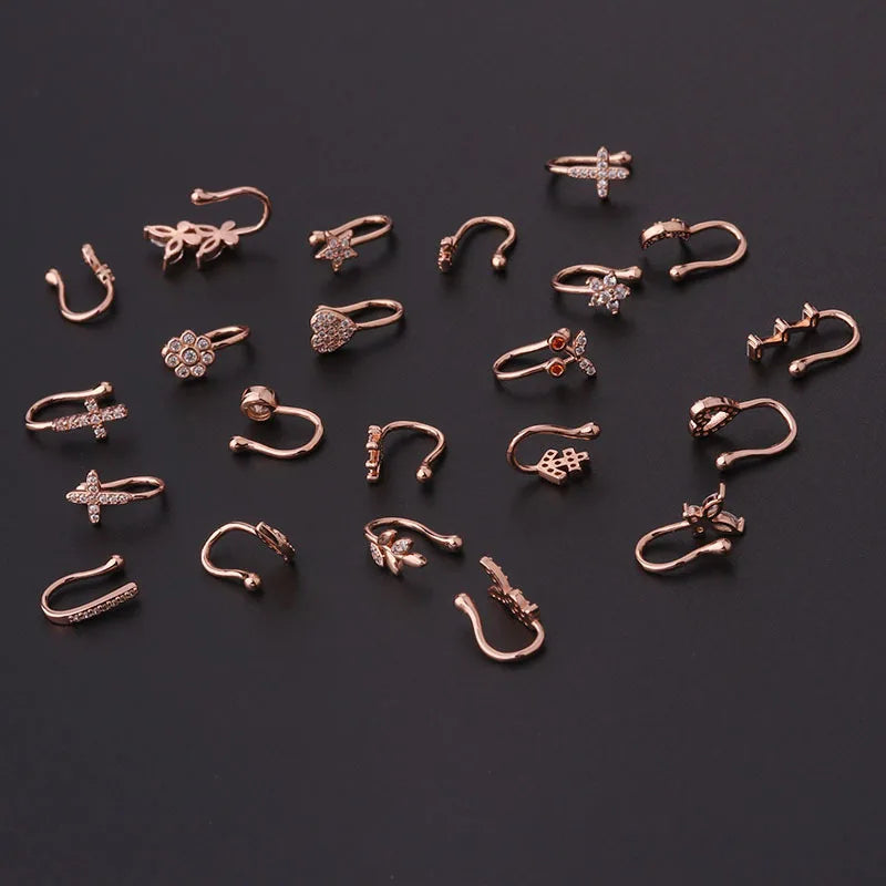 Zircon Fake Nose Rings