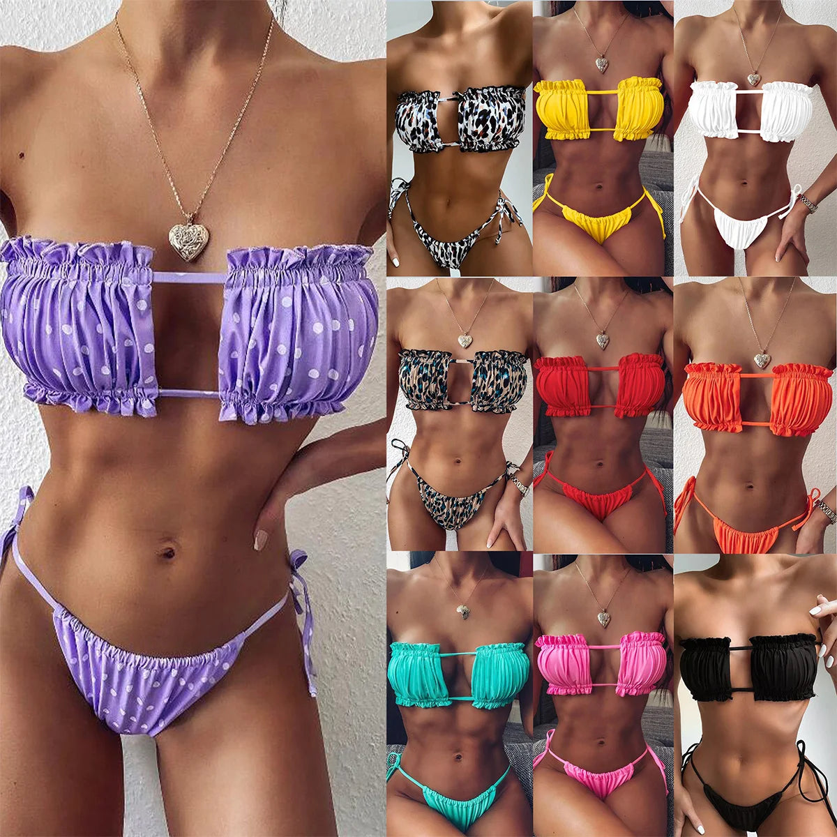 Girl from Rio Pleated Bandeau Bikini