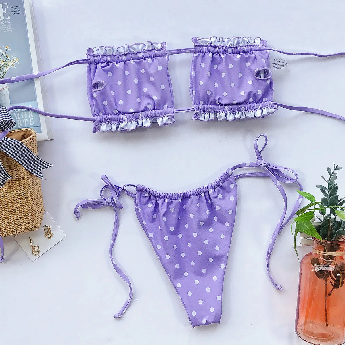 Girl from Rio Pleated Bandeau Bikini