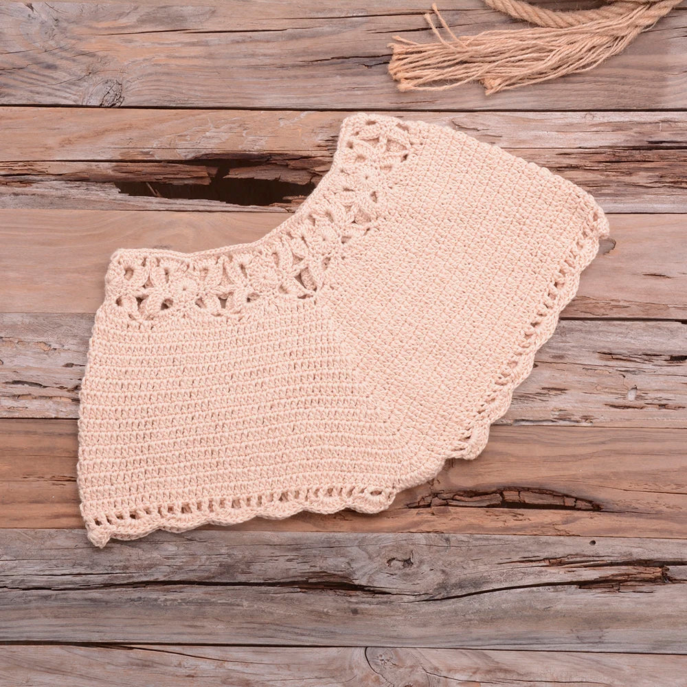 Mid Waist Crochet Bikini Bohemia Style