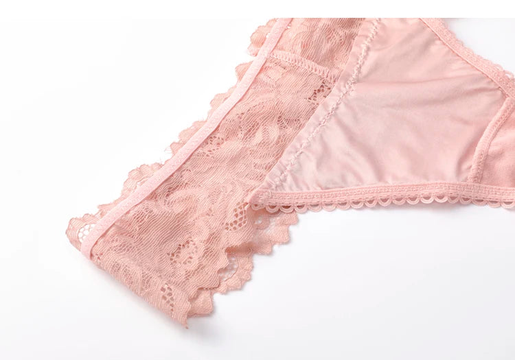 Women Sexy Lace Panties Low-Waist Briefs Thong Female Underwear G String Breathable Lingerie Temptation Embroidery Intimates