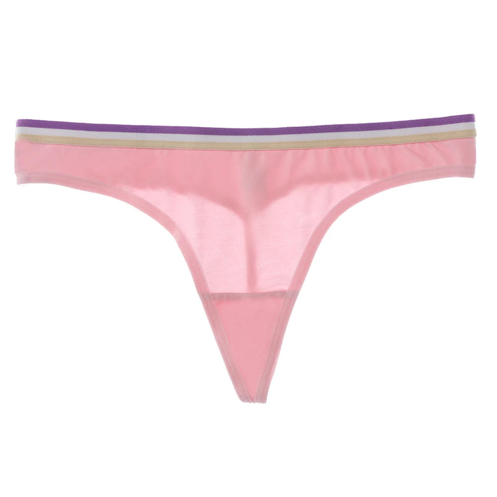 2 Simple Design Sporty Style Cotton Thongs Panties G String Fashion Underwear Women Erotic Female Seamless Briefs Sexy Lingerie