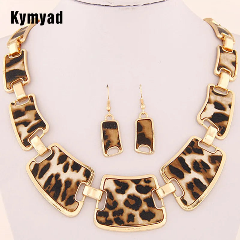 Elegant Punk Geometric Leopard Set