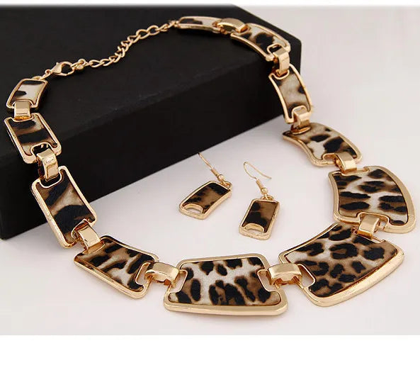 Elegant Punk Geometric Leopard Set