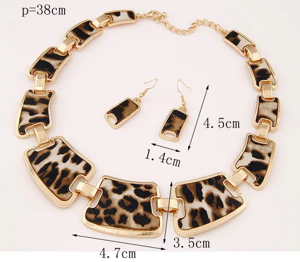 Elegant Punk Geometric Leopard Set