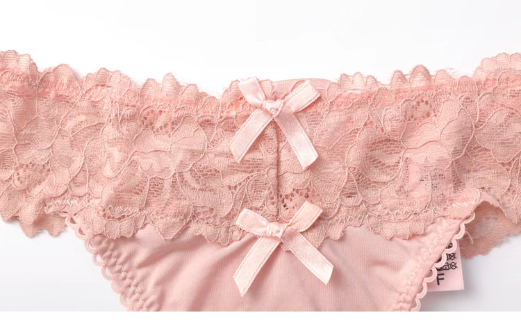 Women Sexy Lace Panties Low-Waist Briefs Thong Female Underwear G String Breathable Lingerie Temptation Embroidery Intimates