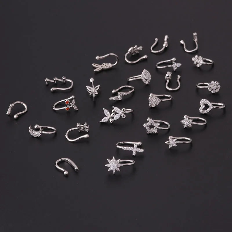 Zircon Fake Nose Rings