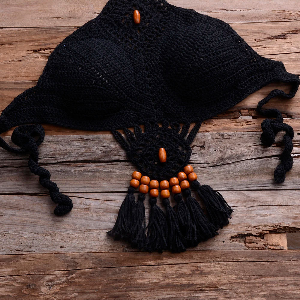 Mid Waist Crochet Bikini Bohemia Style
