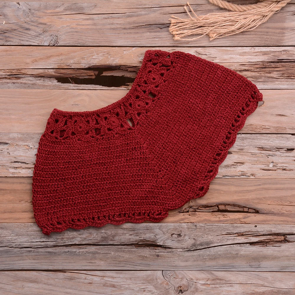 Mid Waist Crochet Bikini Bohemia Style