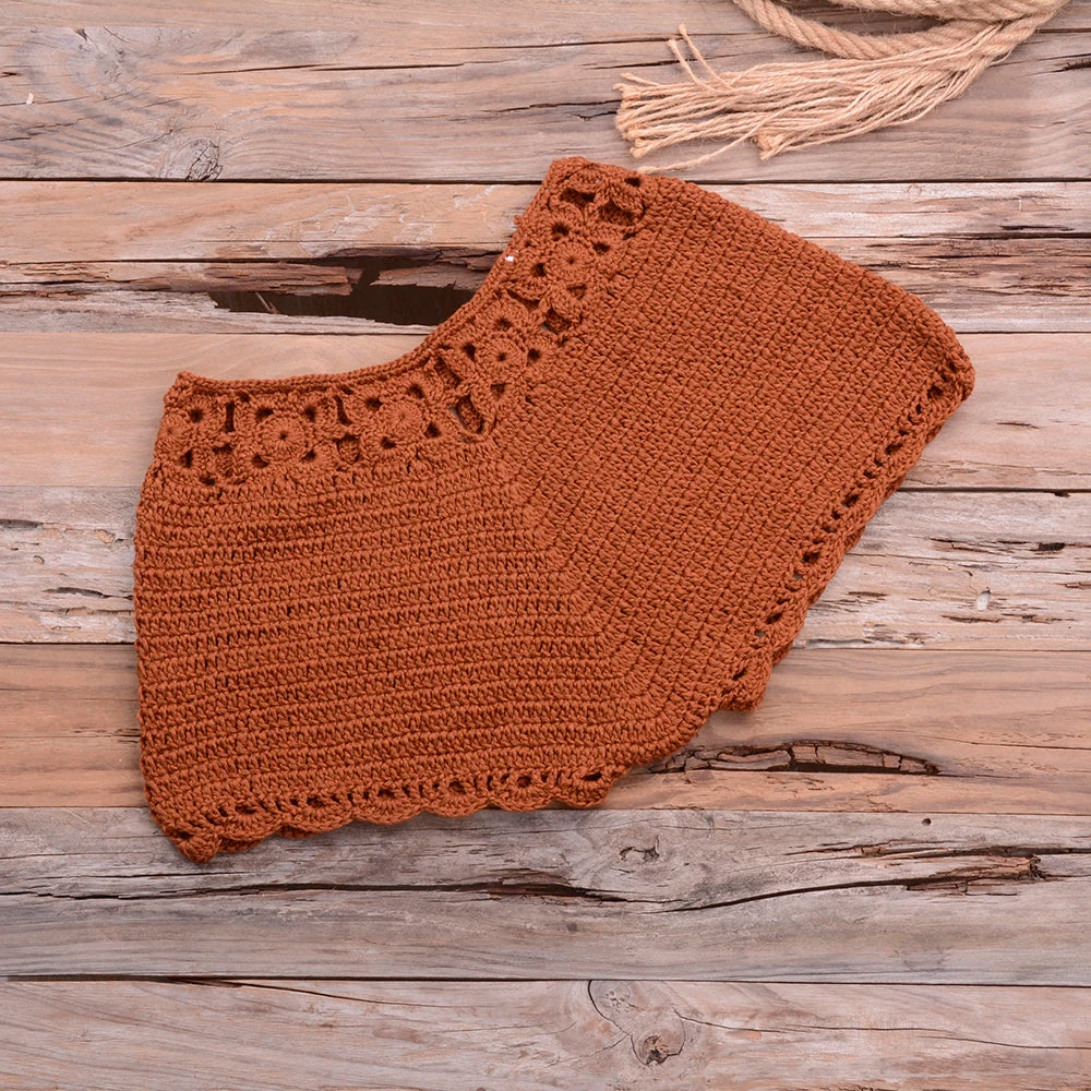 Mid Waist Crochet Bikini Bohemia Style