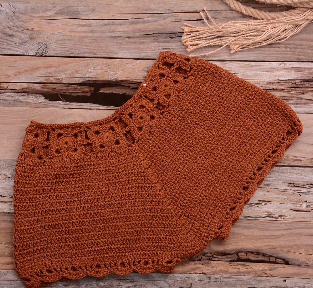 Mid Waist Crochet Bikini Bohemia Style