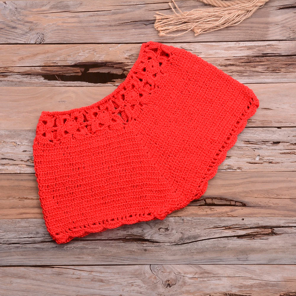 Mid Waist Crochet Bikini Bohemia Style