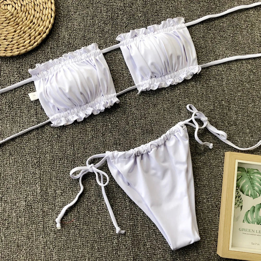 Girl from Rio Pleated Bandeau Bikini