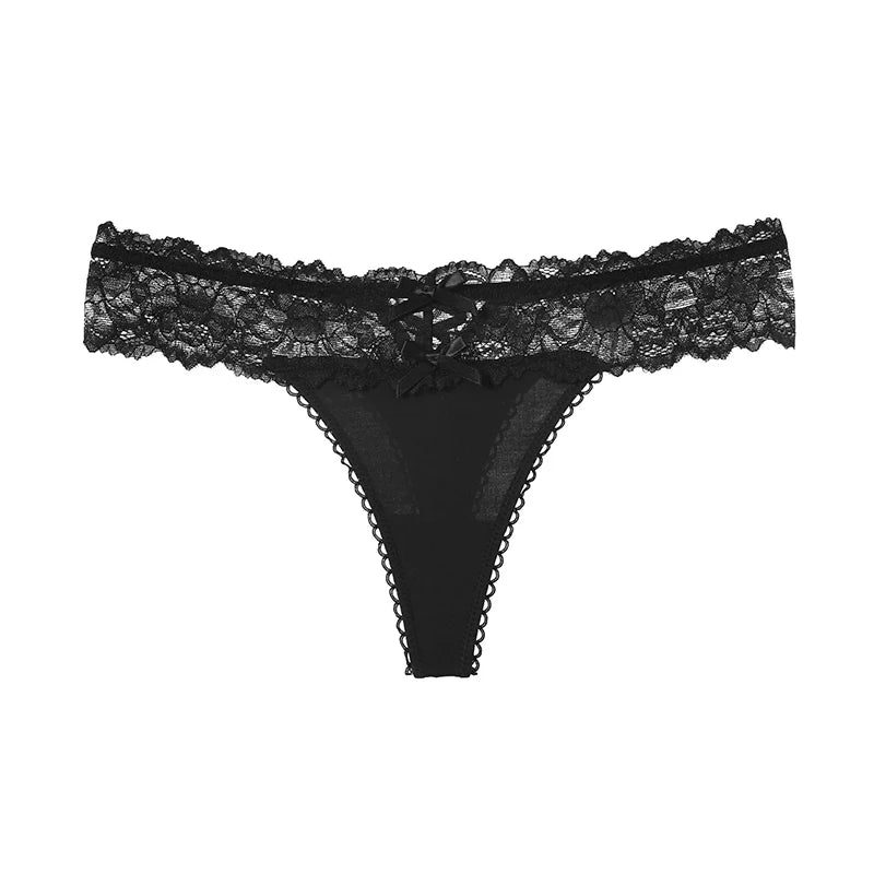 Women Sexy Lace Panties Low-Waist Briefs Thong Female Underwear G String Breathable Lingerie Temptation Embroidery Intimates