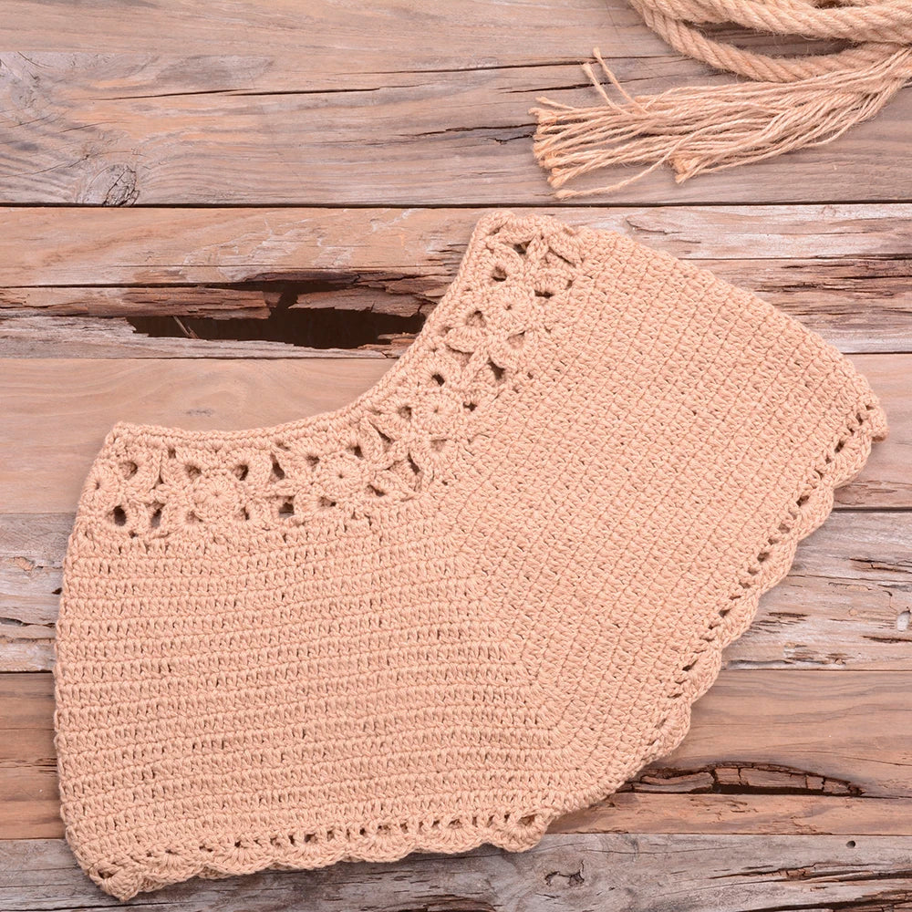 Mid Waist Crochet Bikini Bohemia Style