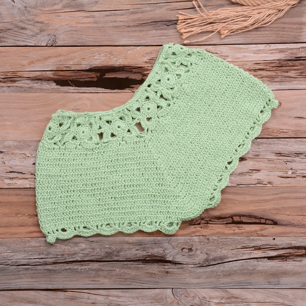 Mid Waist Crochet Bikini Bohemia Style