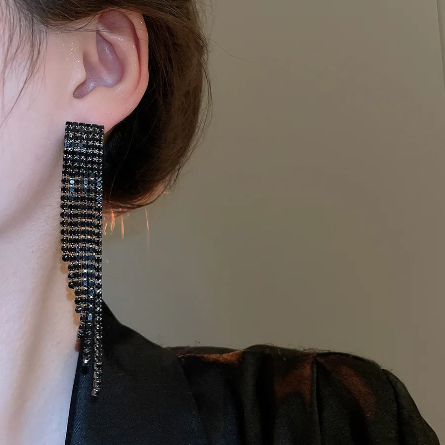 Diamond-inlaid Fringed Jewelry Set