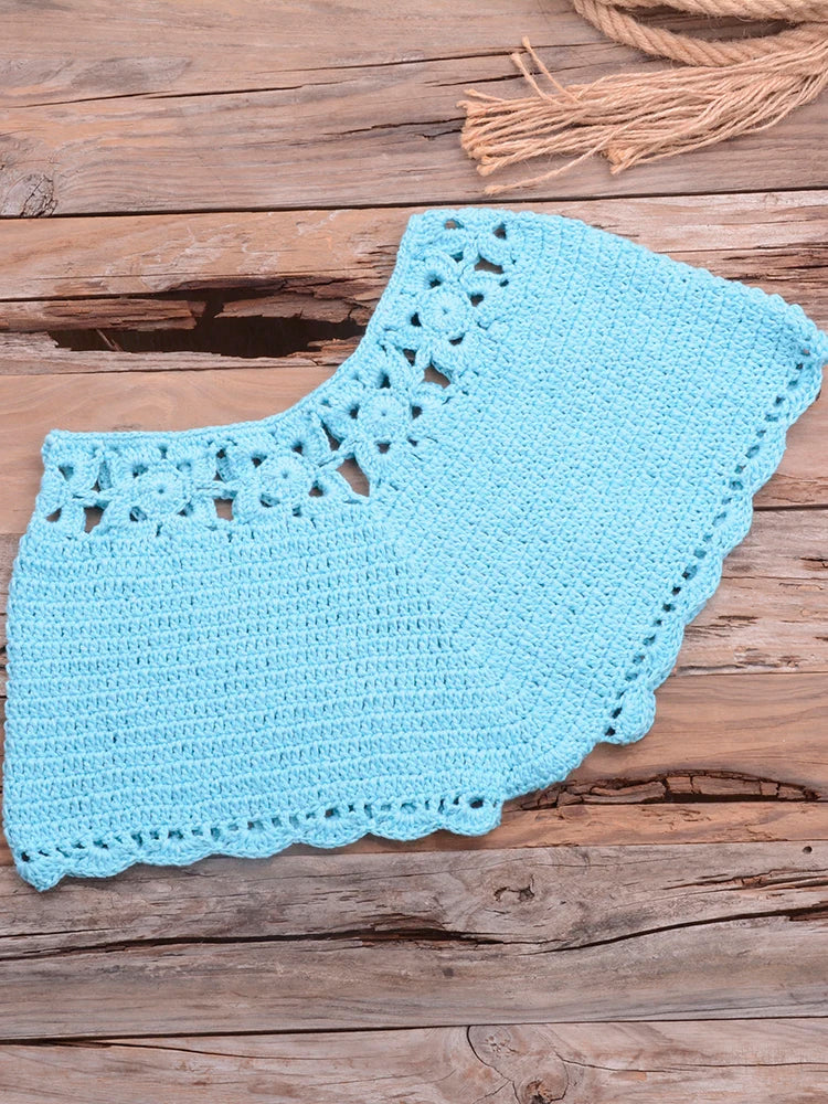 Mid Waist Crochet Bikini Bohemia Style