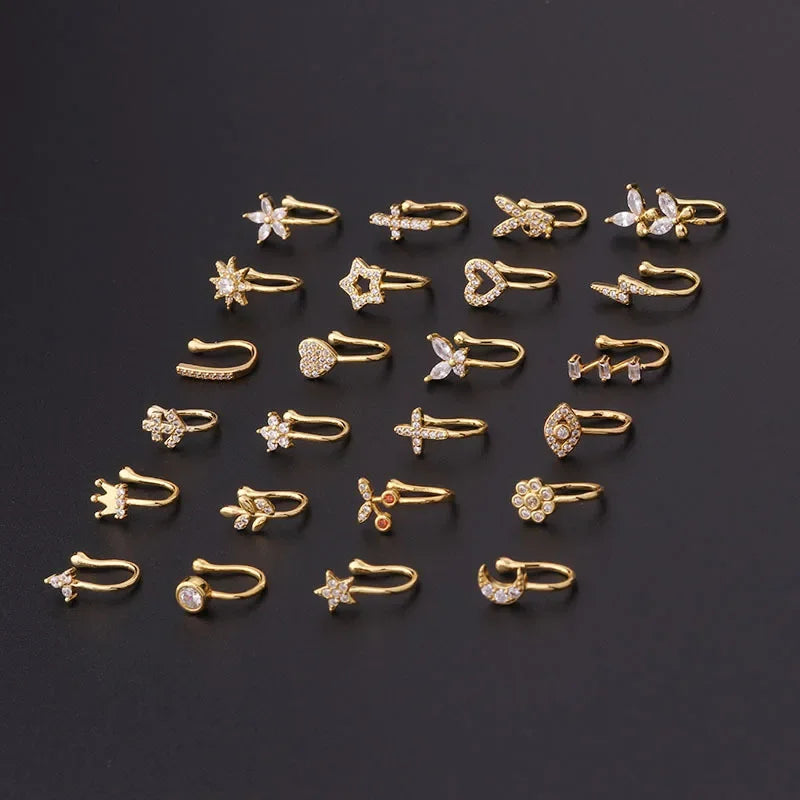 Zircon Fake Nose Rings