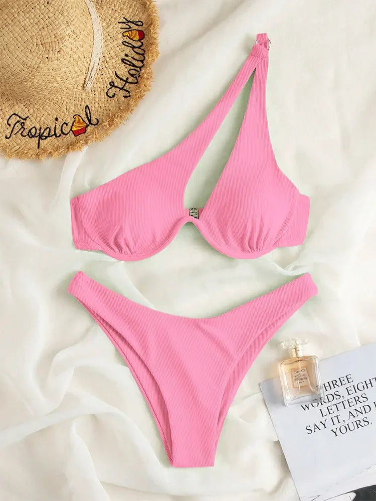 Ladies Bikini Multicolour Sole Shoulder