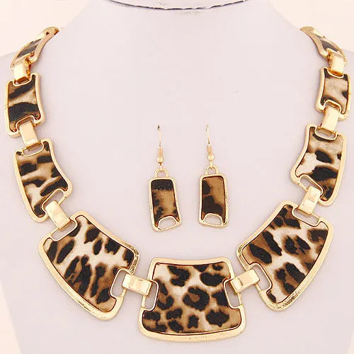 Elegant Punk Geometric Leopard Set