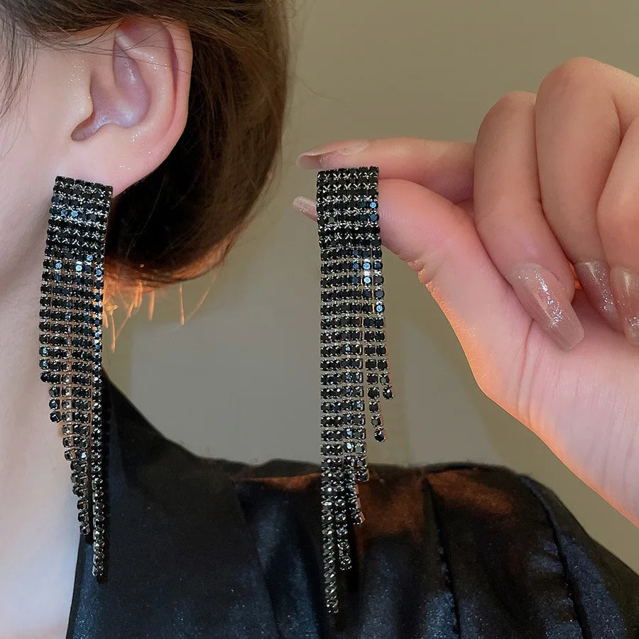 Diamond-inlaid Fringed Jewelry Set