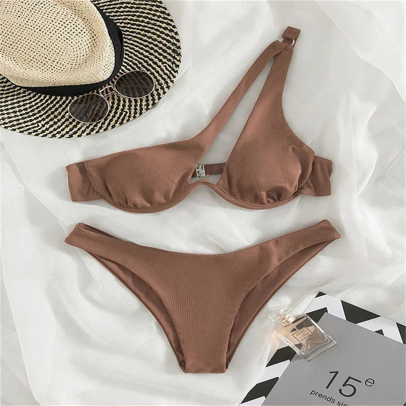 Ladies Bikini Multicolour Sole Shoulder