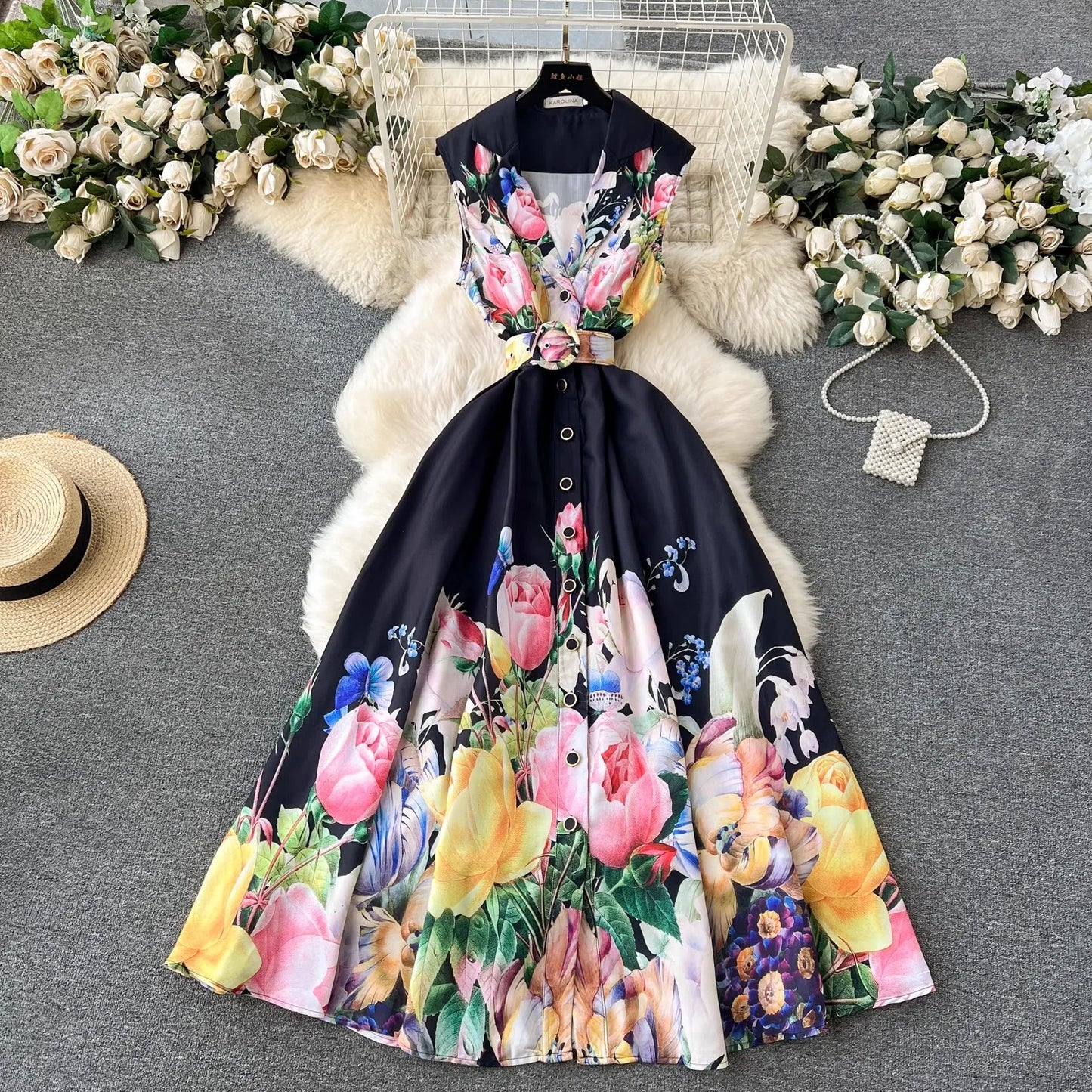 Print Floral Long Dress