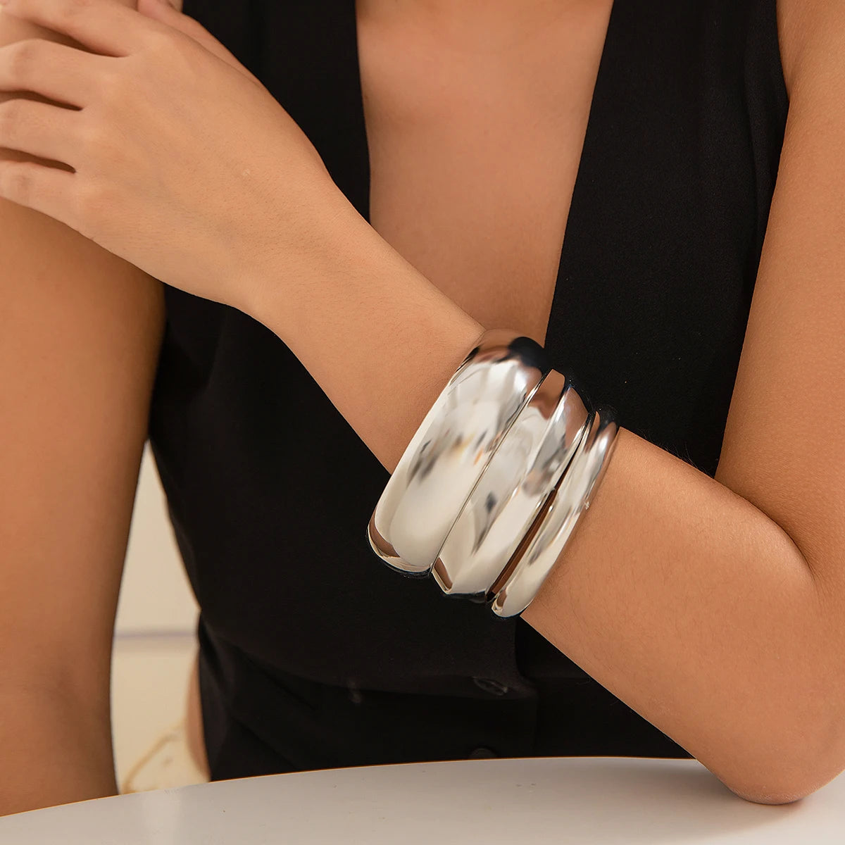 3Pcs/set Chunky Hollow Bracelet