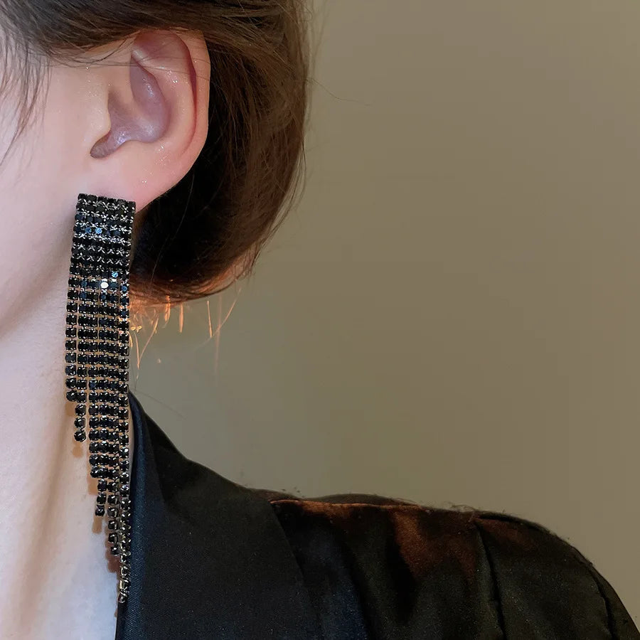Diamond-inlaid Fringed Jewelry Set