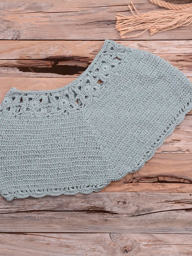 Mid Waist Crochet Bikini Bohemia Style