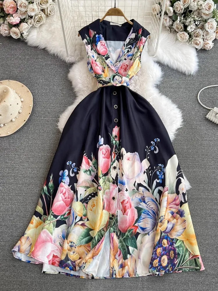 Print Floral Long Dress