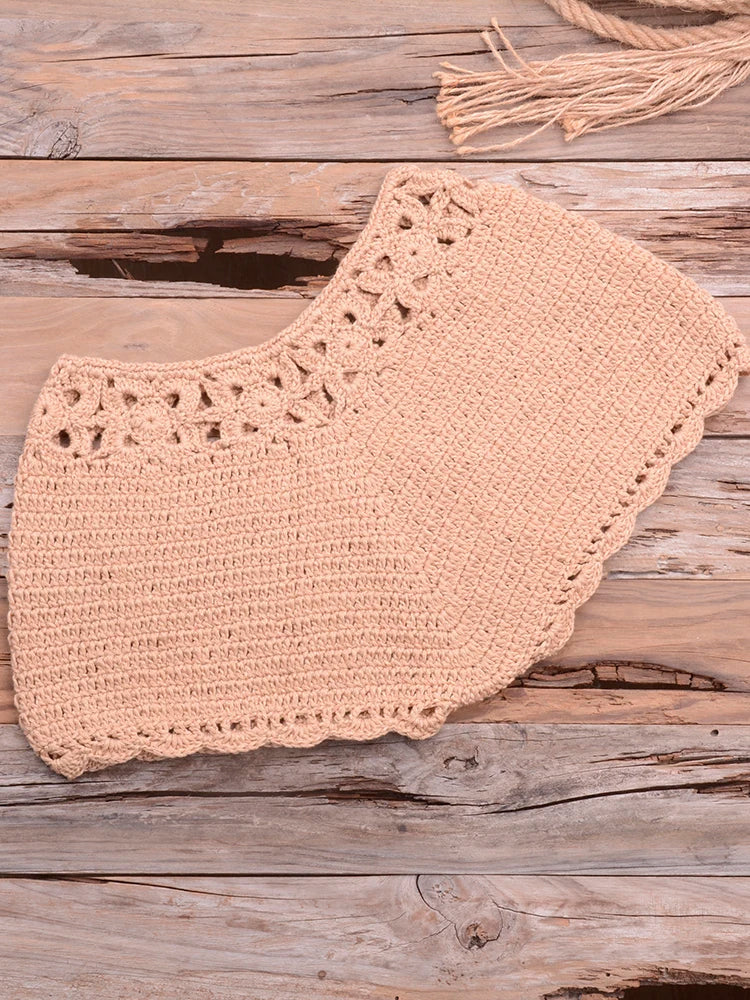 Mid Waist Crochet Bikini Bohemia Style