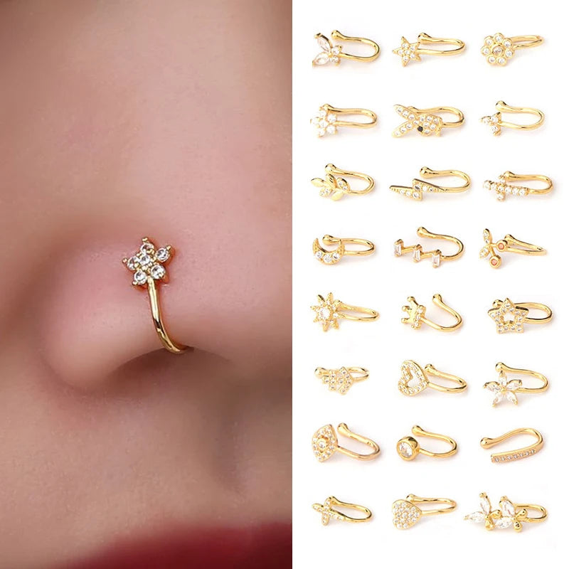 Zircon Fake Nose Rings