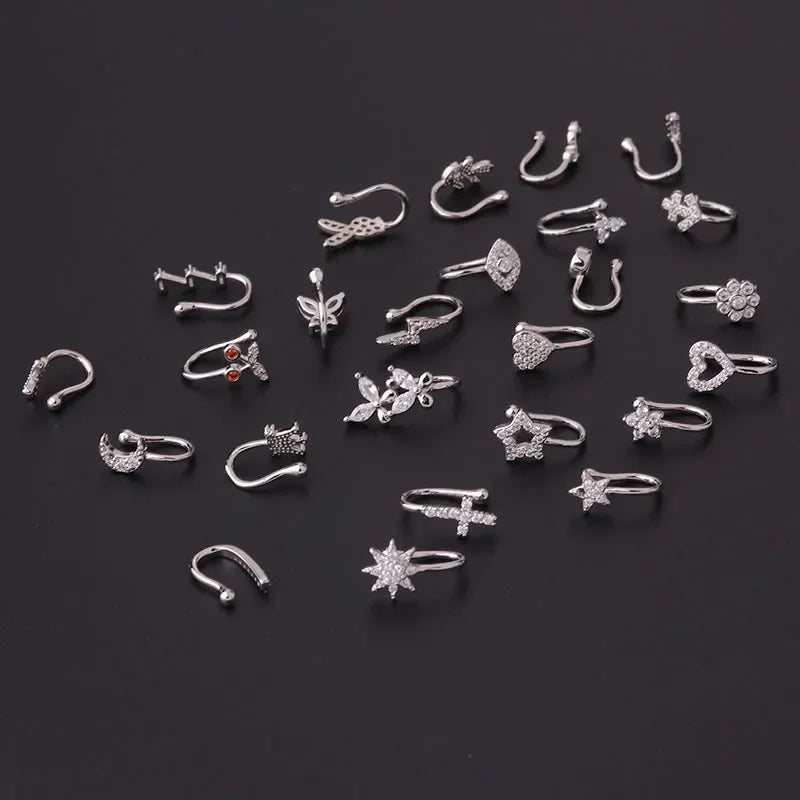 Zircon Fake Nose Rings