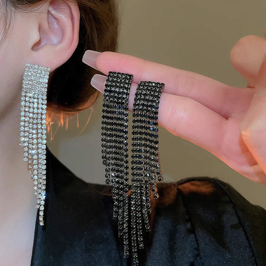 Diamond-inlaid Fringed Jewelry Set
