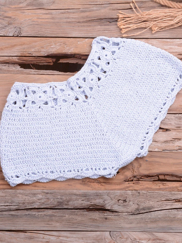 Mid Waist Crochet Bikini Bohemia Style