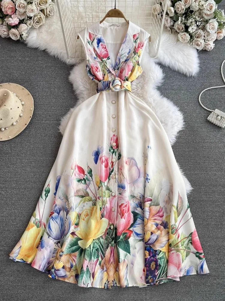 Print Floral Long Dress