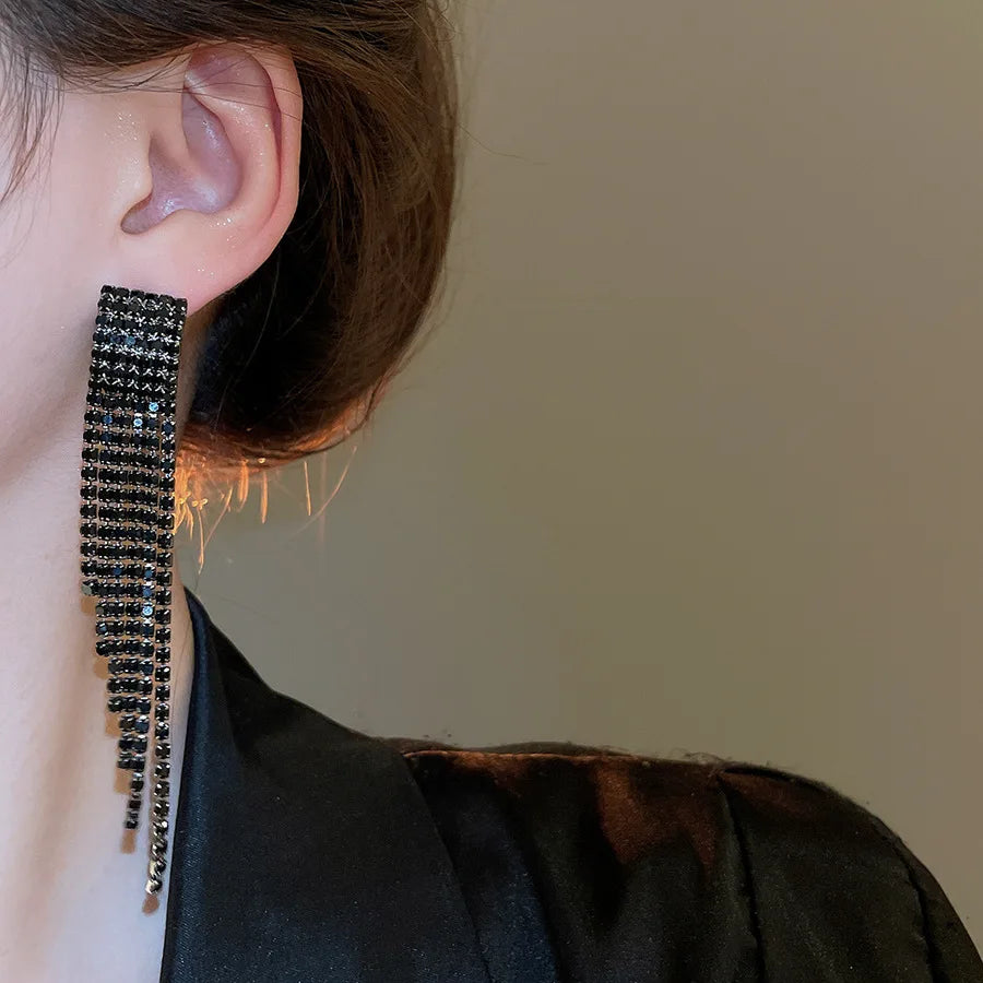 Diamond-inlaid Fringed Jewelry Set