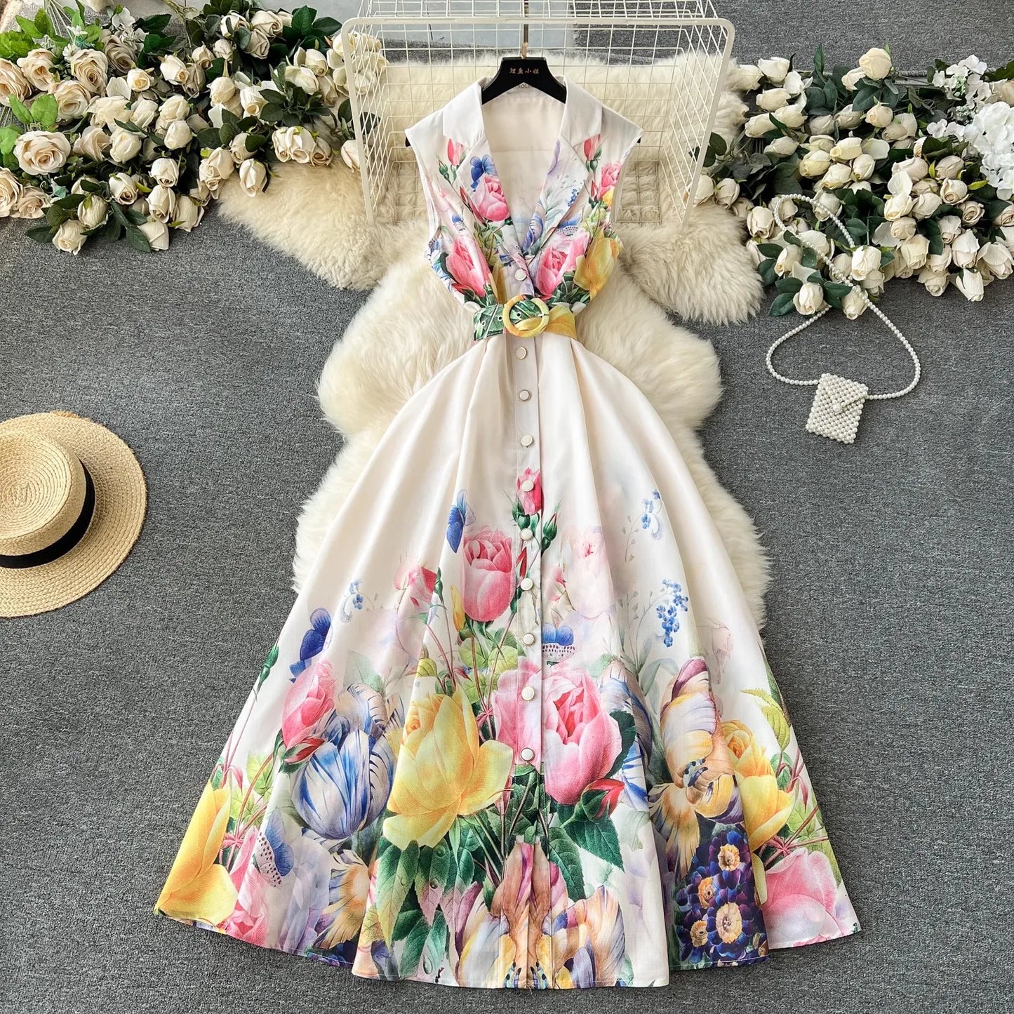Print Floral Long Dress