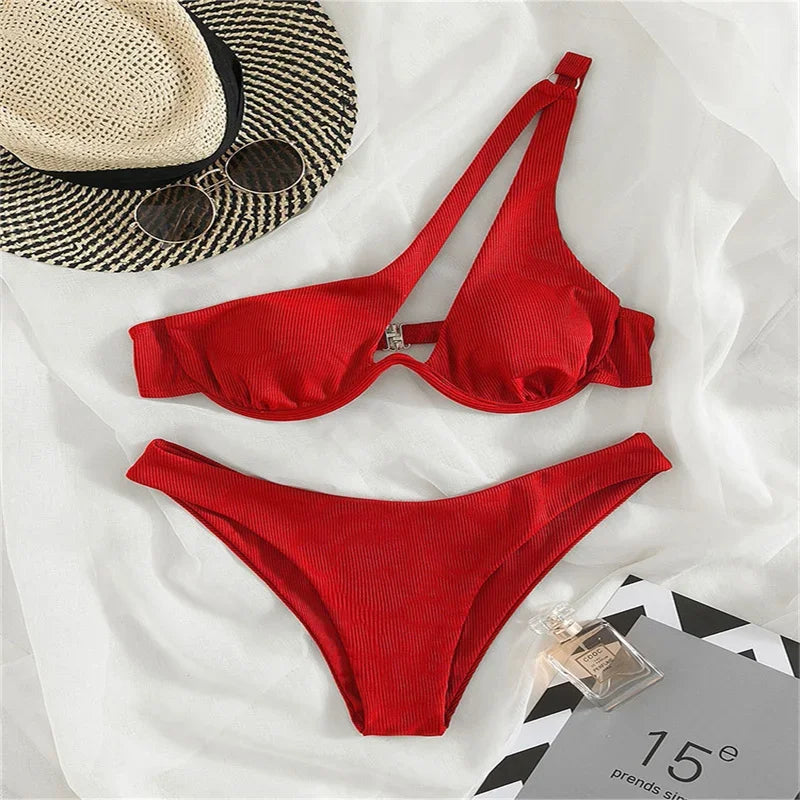 Ladies Bikini Multicolour Sole Shoulder