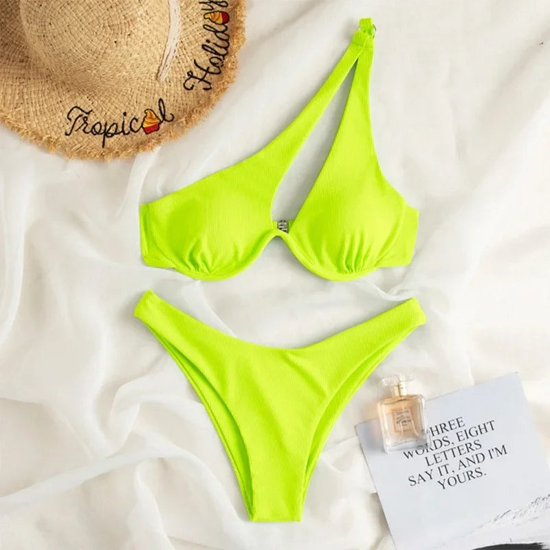 Ladies Bikini Multicolour Sole Shoulder