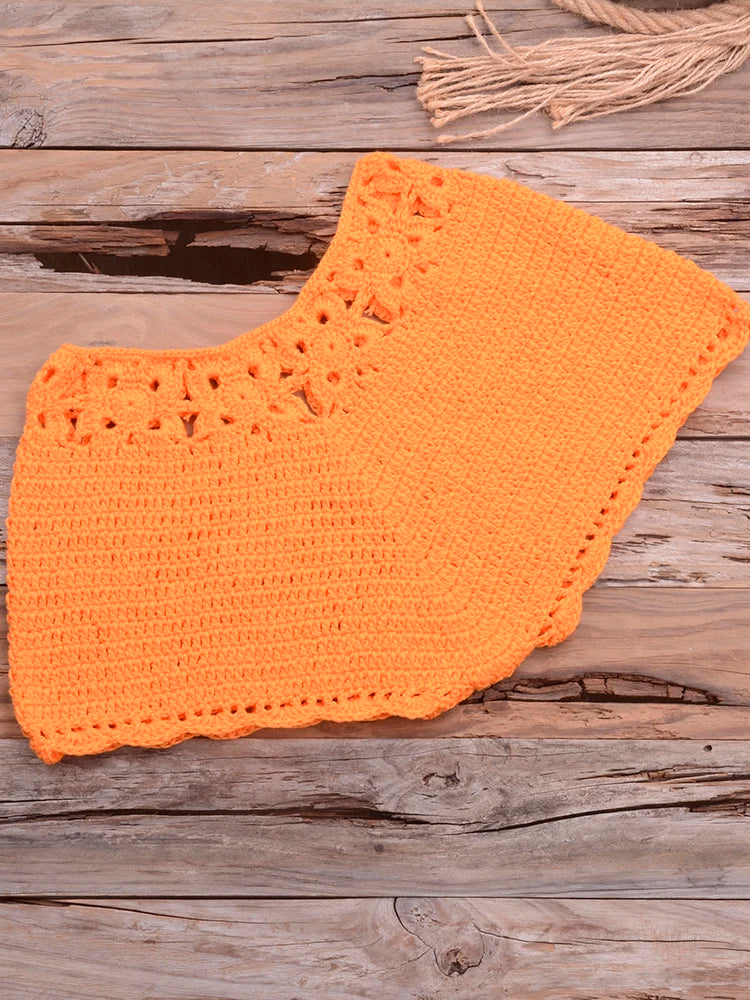 Mid Waist Crochet Bikini Bohemia Style