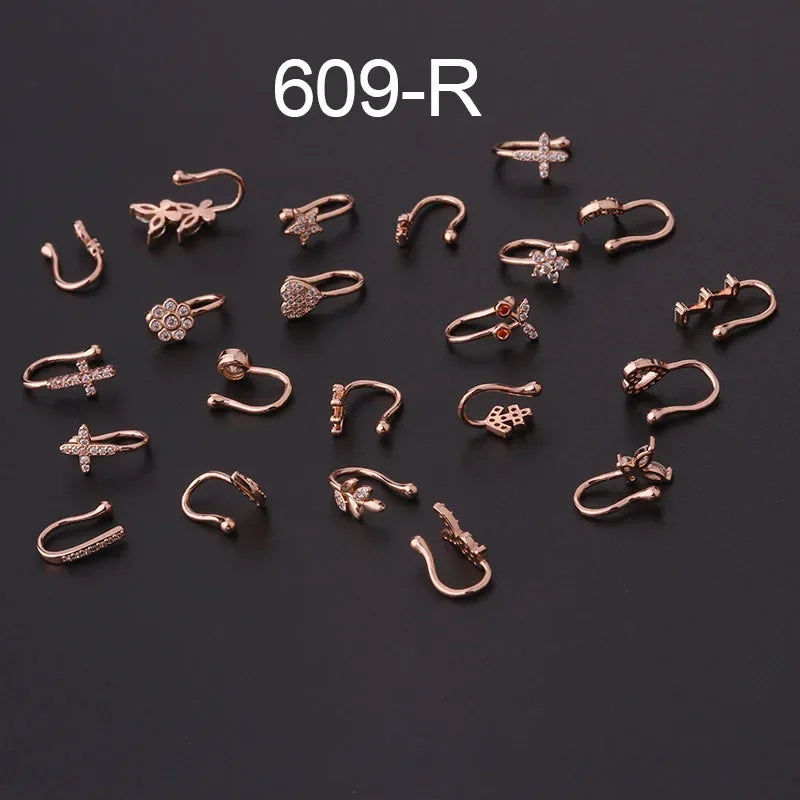 Zircon Fake Nose Rings